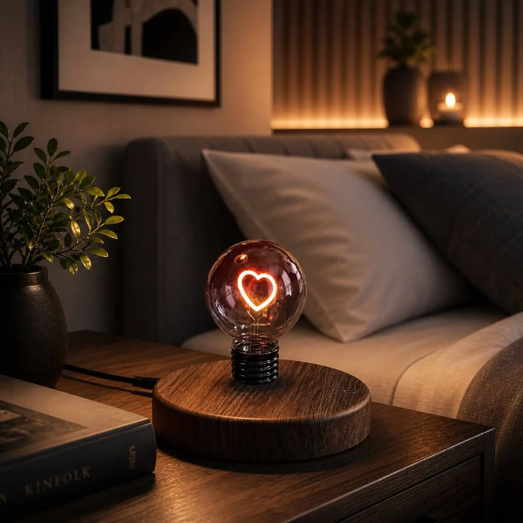 Heart Lamp | Magnetic Floating LED & Rainbow Effect