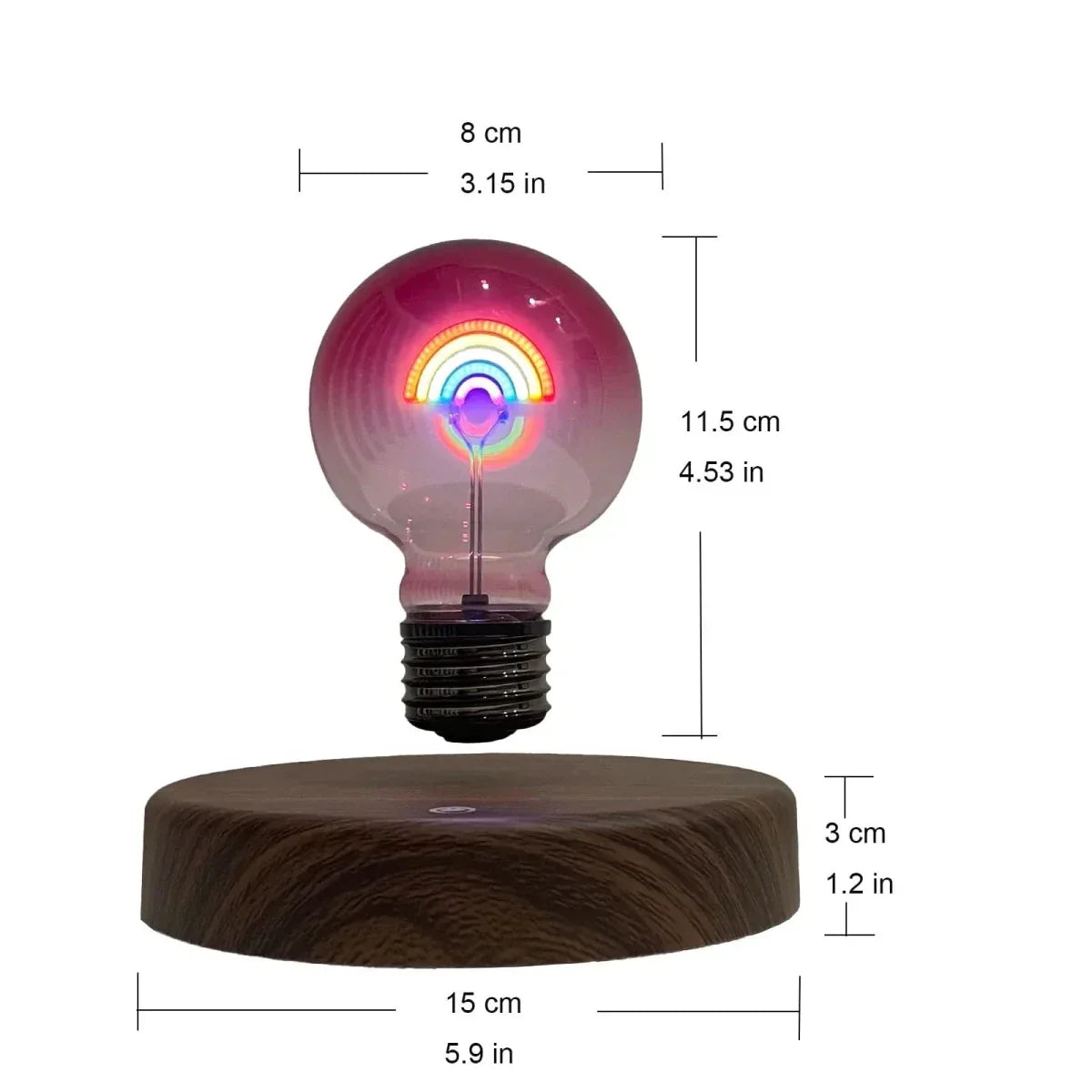 Heart Lamp | Magnetic Floating LED & Rainbow Effect