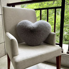 Heart-Shaped Pillow | Plush Faux Fur & Cotton-Filled | 32 x 40 cm