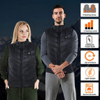 Heated Vest | USB-Powered & Battery Included | 4 Carbon-Fiber Heaters