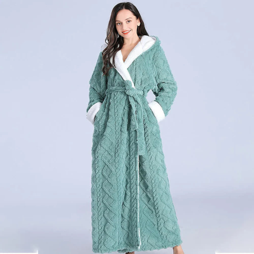 Hooded Robe | Plush Knit & Super-Absorbent | Front Patch Pockets