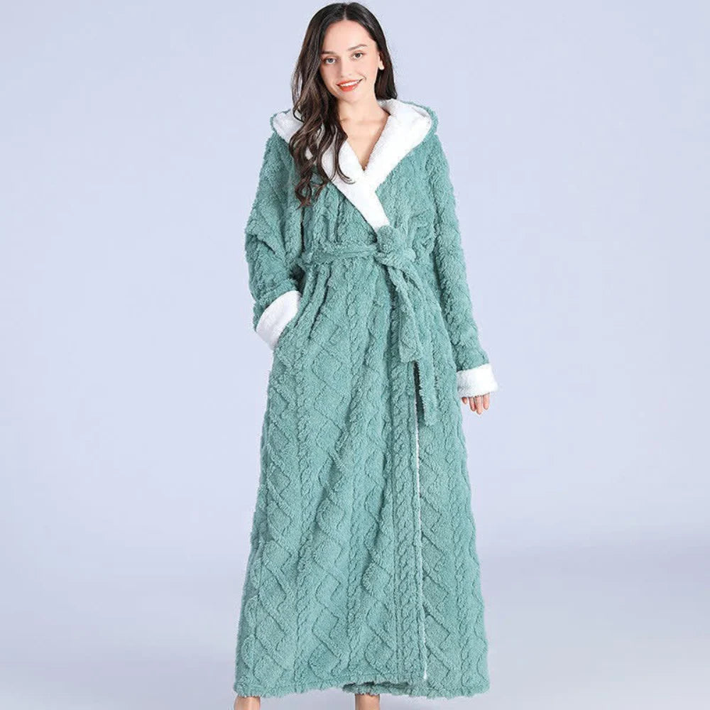 Hooded Robe | Plush Knit & Super-Absorbent | Front Patch Pockets