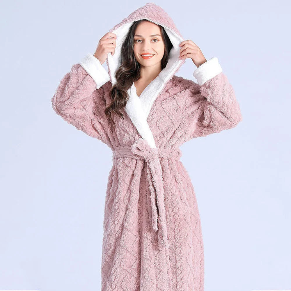Hooded Robe | Plush Knit & Super-Absorbent | Front Patch Pockets