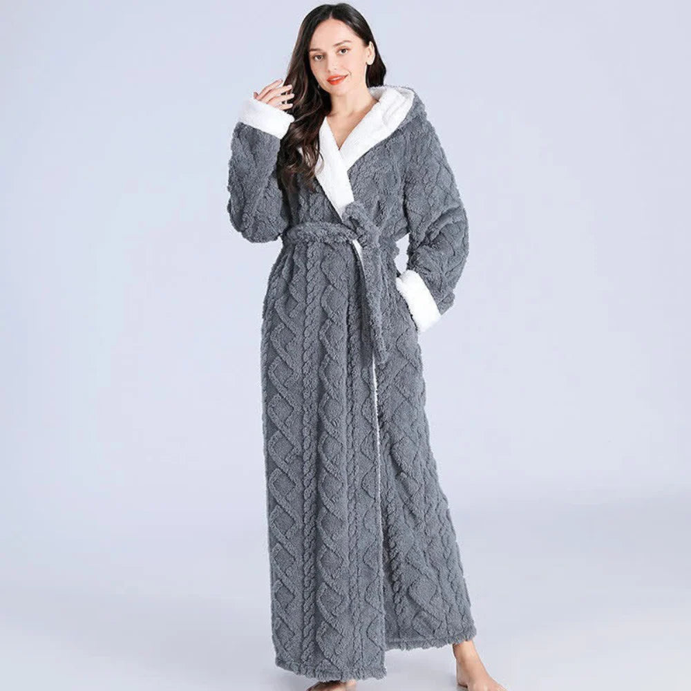 Hooded Robe | Plush Knit & Super-Absorbent | Front Patch Pockets