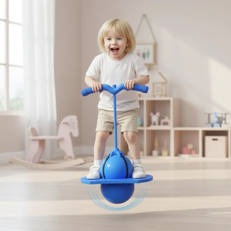 Hopping Ball | Non-Slip Platform & Height-Adjustable Handle | 150 kg Capacity