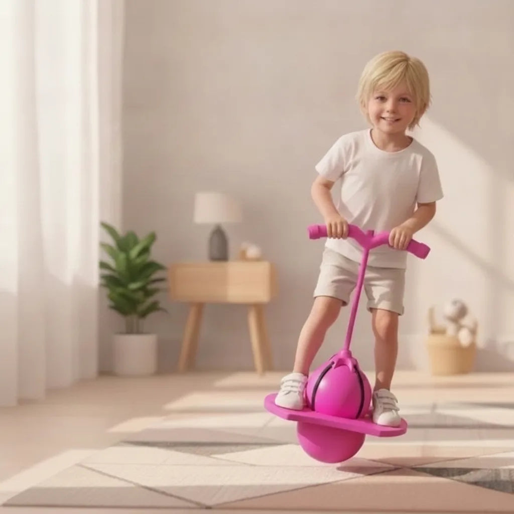 Hopping Ball | Non-Slip Platform & Height-Adjustable Handle | 150 kg Capacity