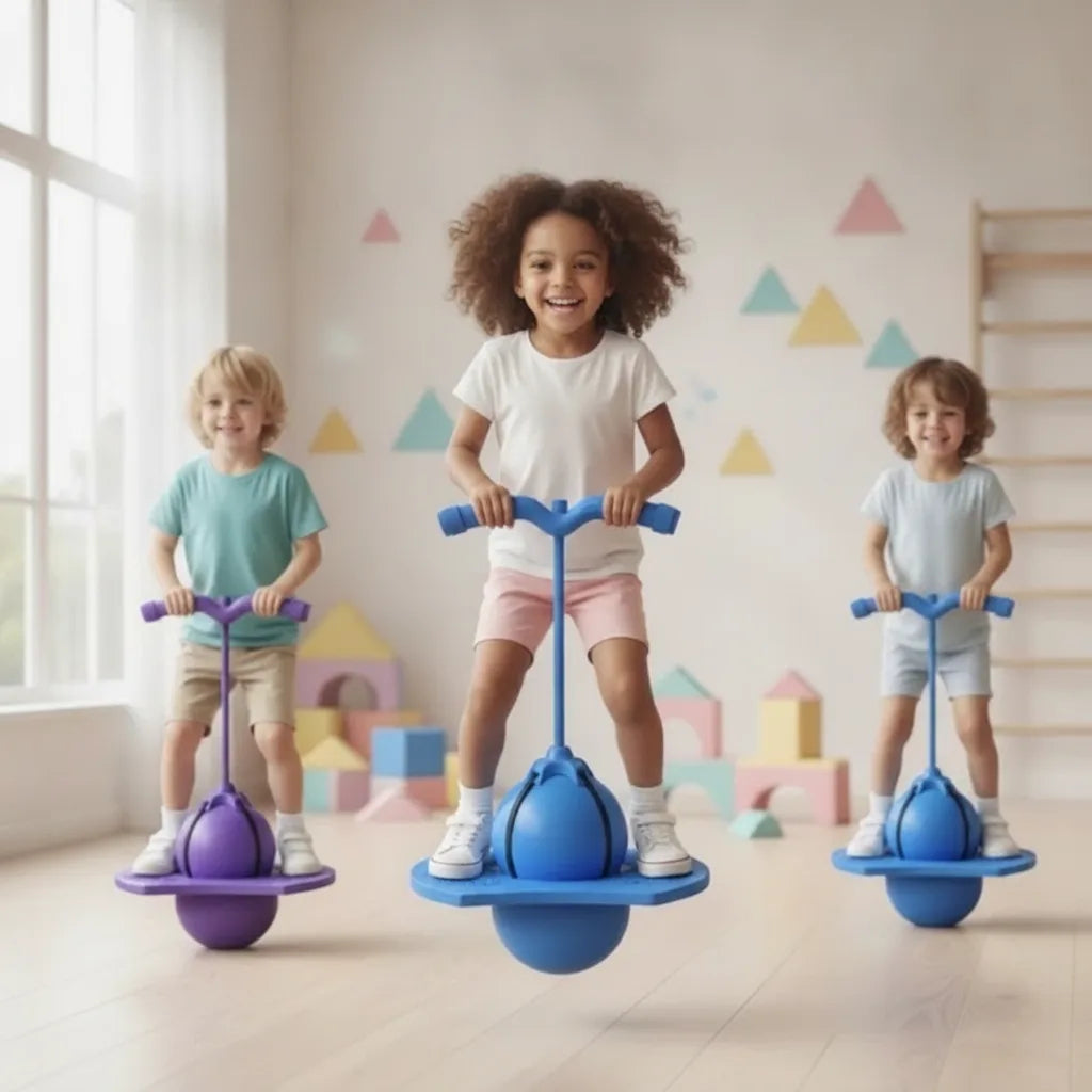 Hopping Ball | Non-Slip Platform & Height-Adjustable Handle | 150 kg Capacity