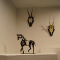 Horse Sculpture | Polished Metal & Artistic Design | Includes Protective Cover