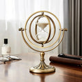 Hourglass Sand Timer | Pivoting Concentric Rings & Antiqued Finish