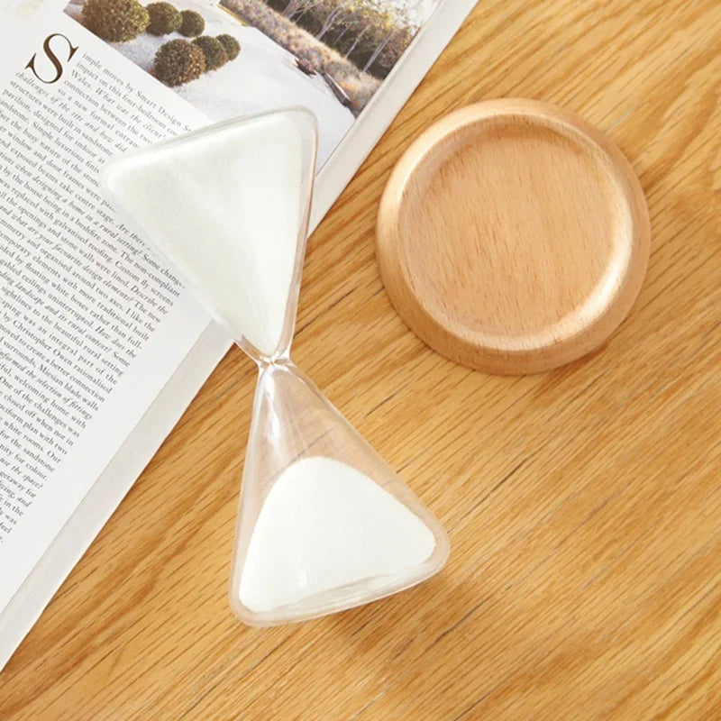 Hourglass Timer | Borosilicate Glass & Beechwood Base | 30/15 Min