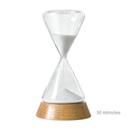 Hourglass Timer | Borosilicate Glass & Beechwood Base | 30/15 Min