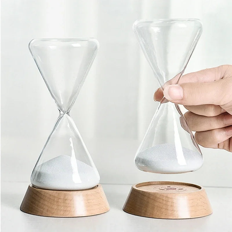 Hourglass Timer | Borosilicate Glass & Beechwood Base | 30/15 Min