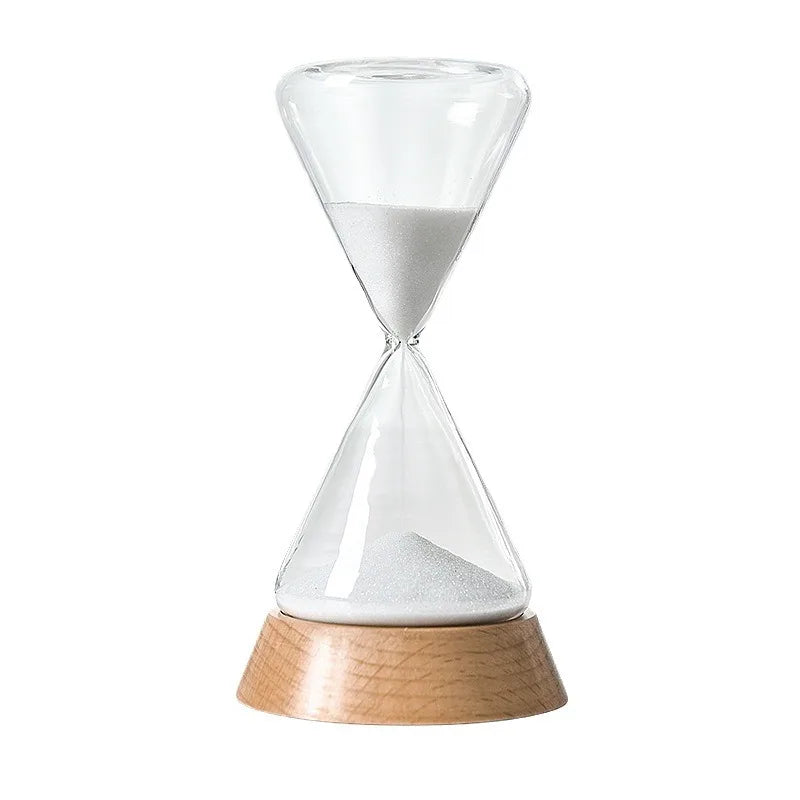 Hourglass Timer | Borosilicate Glass & Beechwood Base | 30/15 Min