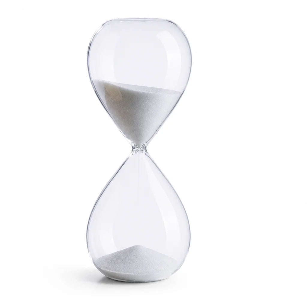 Hourglass Timer | Glass & Fine Sand | 5–60 Min Options