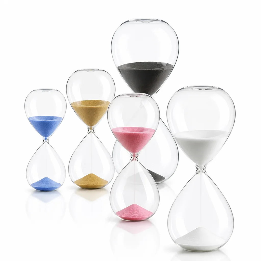 Hourglass Timer | Glass & Fine Sand | 5–60 Min Options