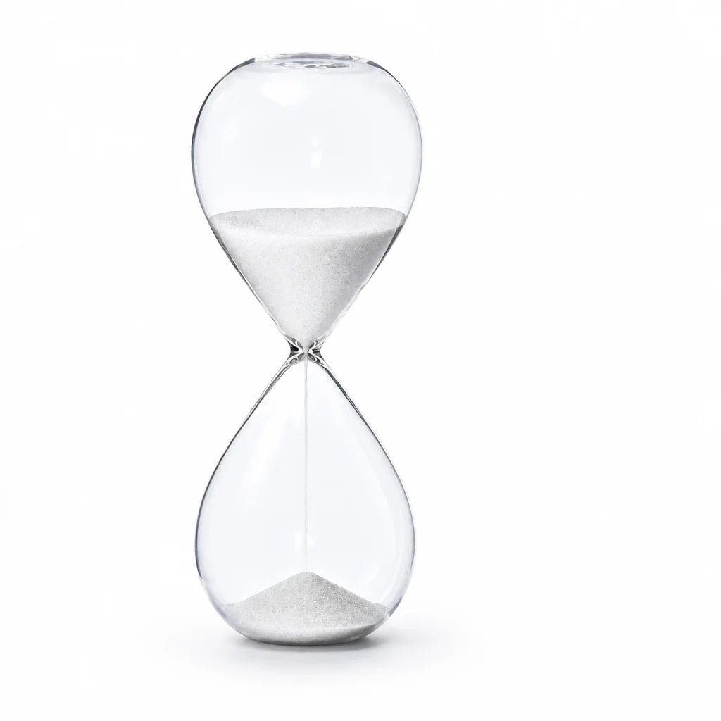 Hourglass Timer | Glass & Fine Sand | 5–60 Min Options