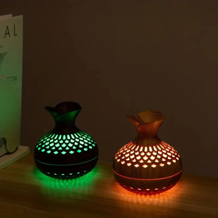 Humidifier | Wood Grain & LED Night Light | For Home & Office