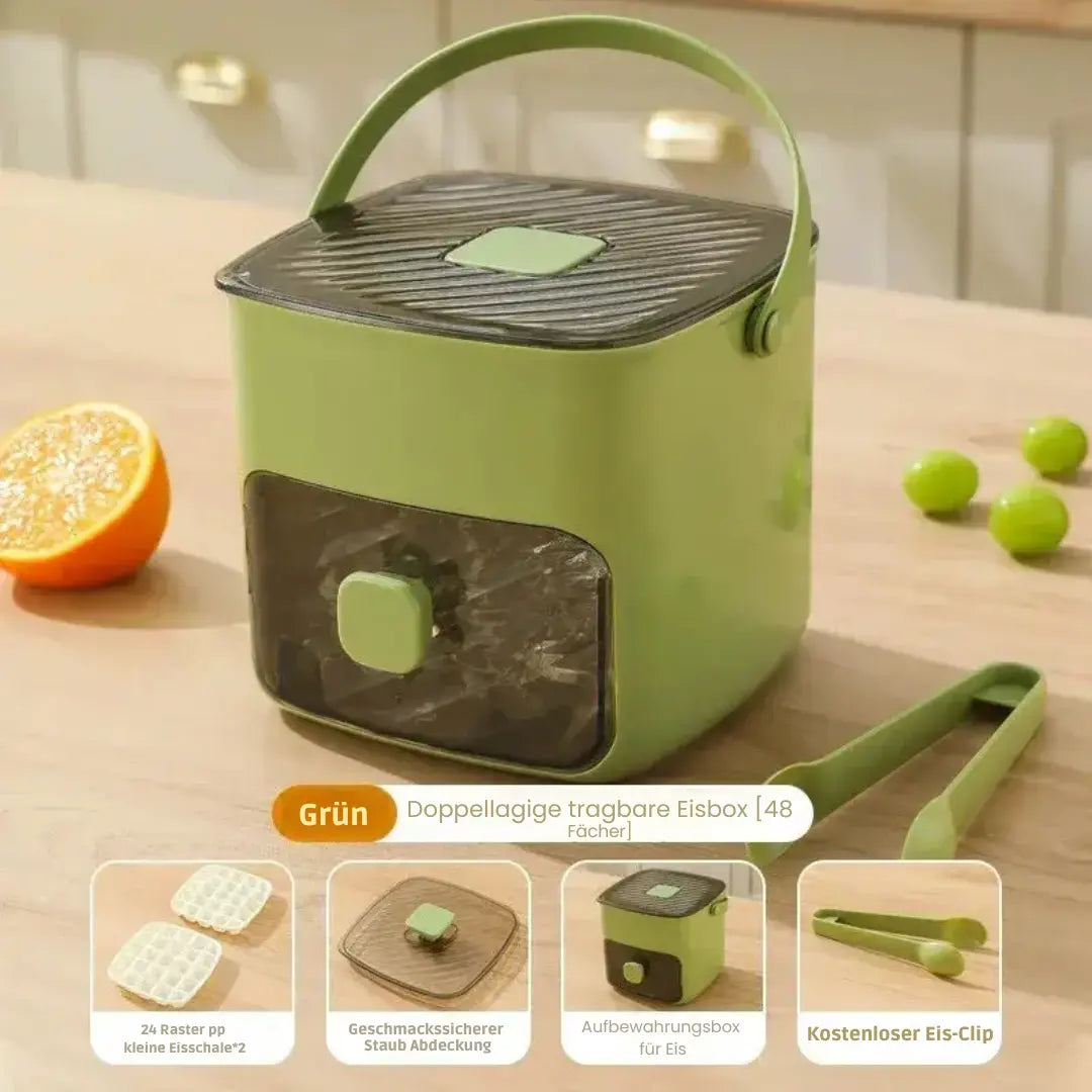 Ice Cube Tray | Push-Button Release & Hygienic Storage | 48 Cubes