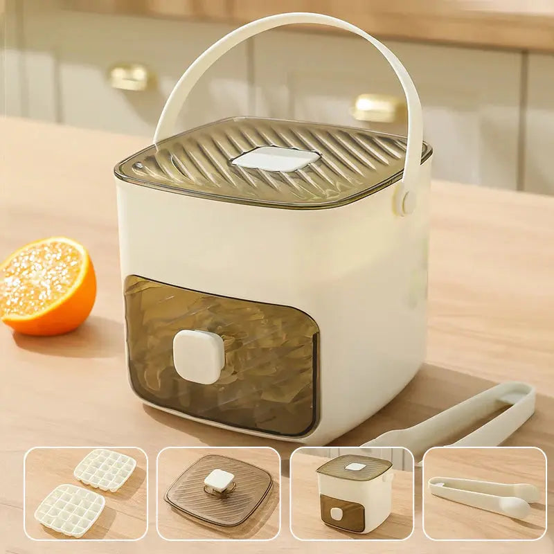 Ice Cube Tray | Push-Button Release & Hygienic Storage | 48 Cubes