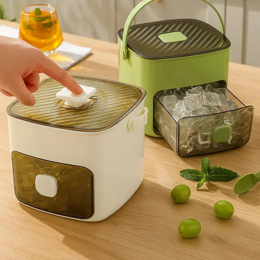 Ice Cube Tray | Push-Button Release & Hygienic Storage | 48 Cubes