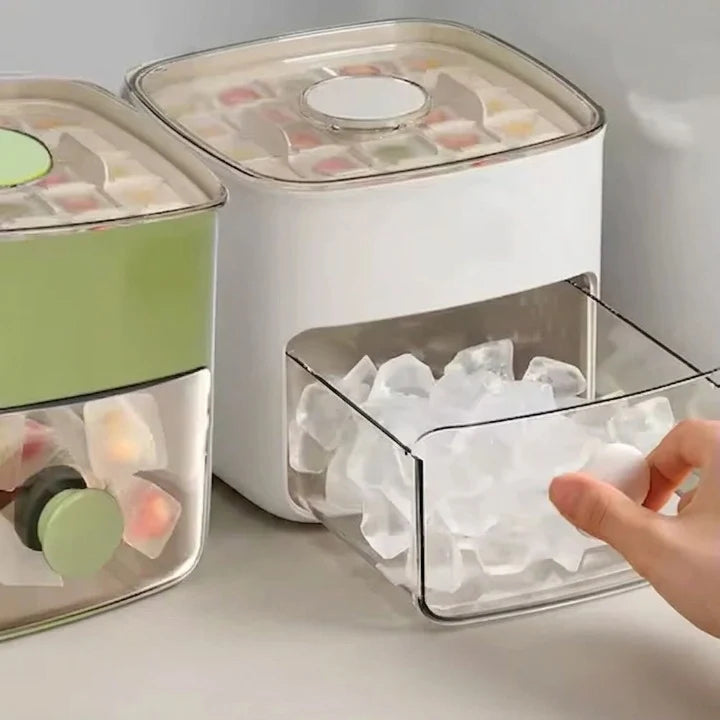 Ice Cube Tray | Push-Button Release & Hygienic Storage | 48 Cubes