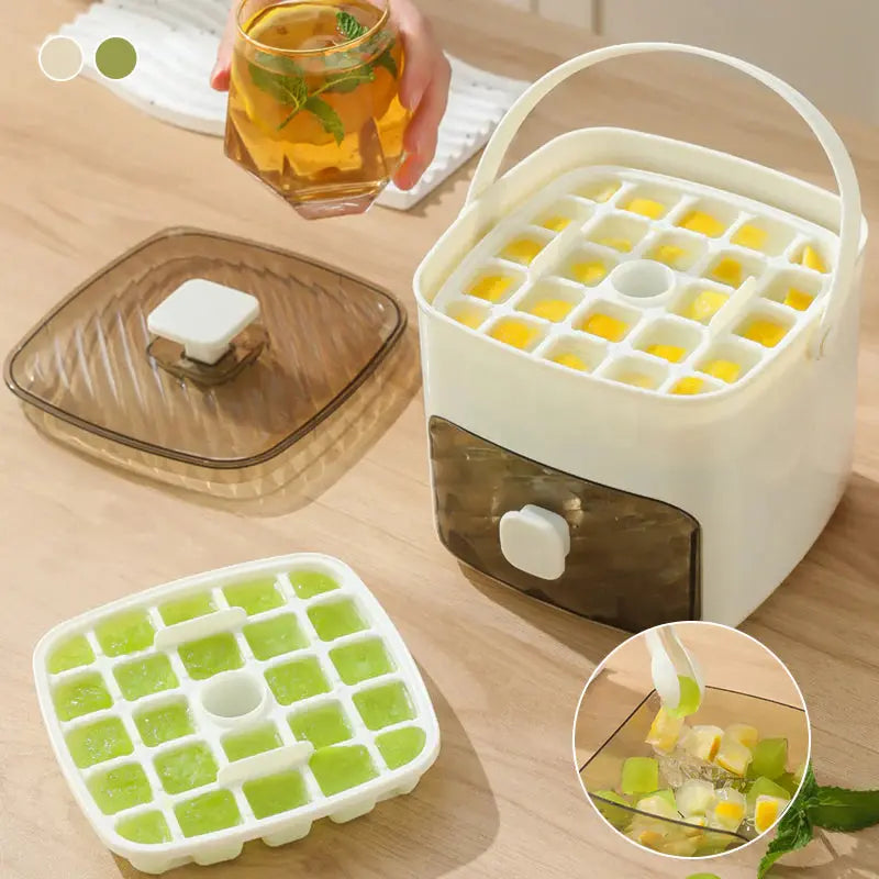 Ice Cube Tray | Push-Button Release & Hygienic Storage | 48 Cubes