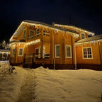 Icicle String Lights | Warm White Flickering & IP44 Waterproof | Connectable Up To 9 Sets
