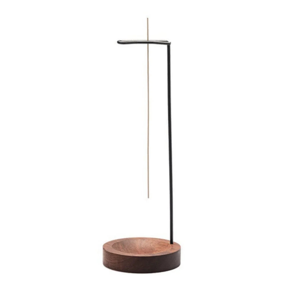 Incense Burner | Handcrafted Wood & Metal | 3.58 x 9.96 in