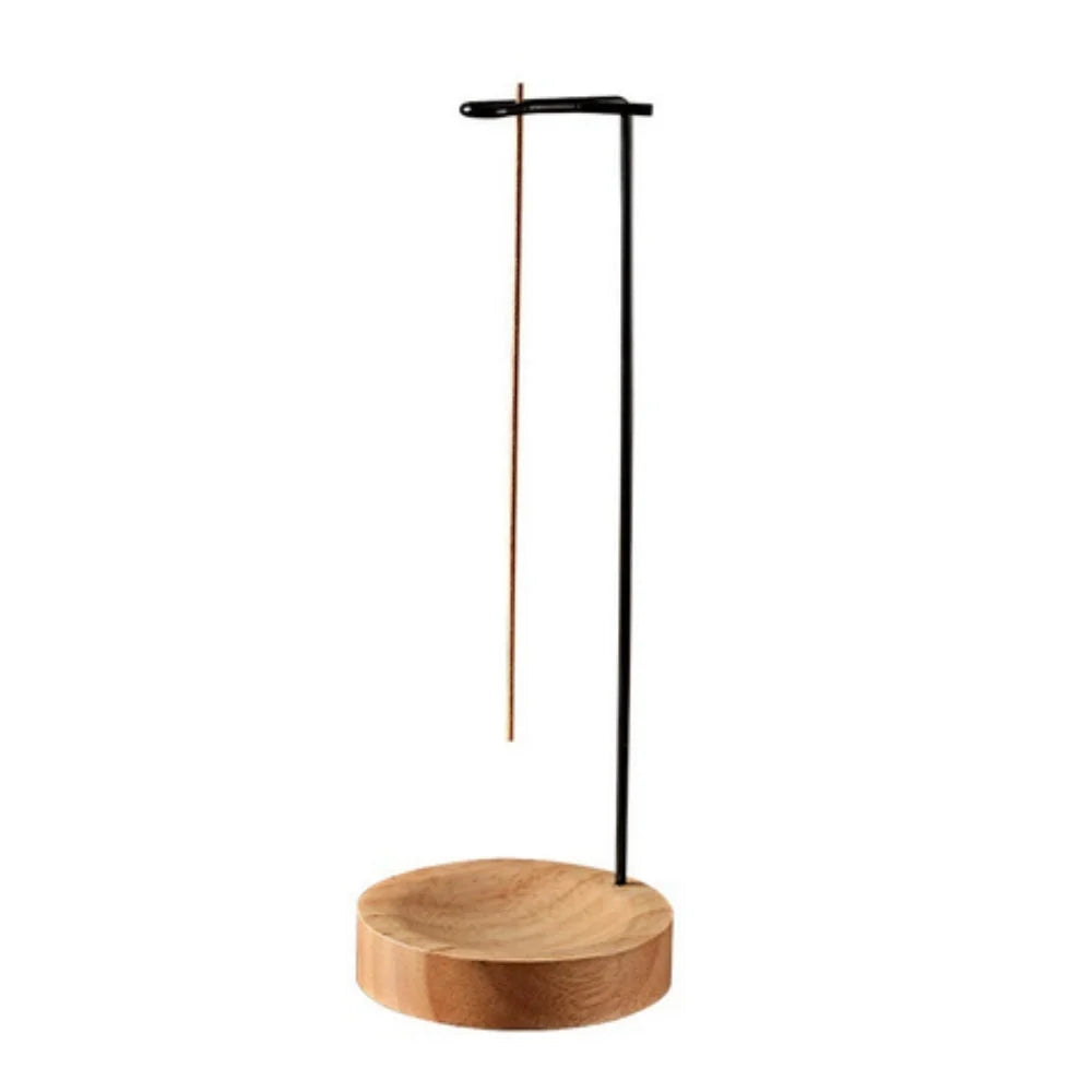 Incense Burner | Handcrafted Wood & Metal | 3.58 x 9.96 in