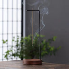 Incense Burner | Handcrafted Wood & Metal | 3.58 x 9.96 in