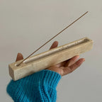 Incense Holder | Travertine Stone For Sage & Palo Santo | 21 cm