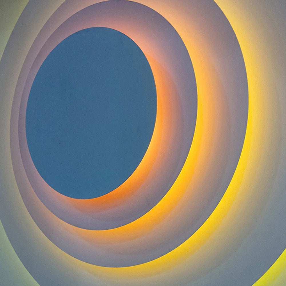 Indoor Wall Lamp | Circular Colorful Metal Shade & LED