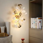 Indoor Wall Lamp | Floral Ceramic & Metal | LED Included