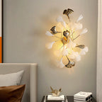 Indoor Wall Lamp | Floral Ceramic & Metal | LED Included