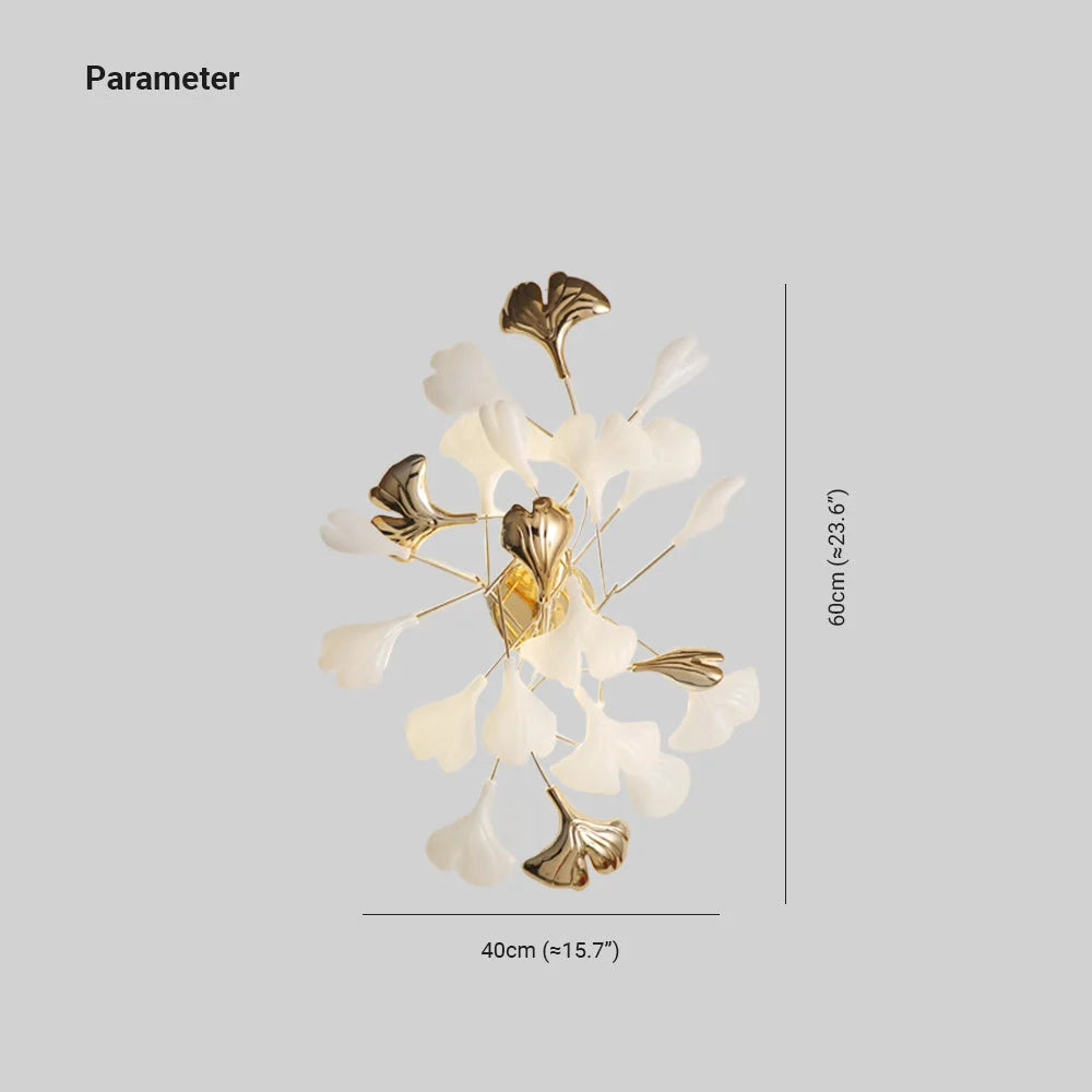 Indoor Wall Lamp | Floral Ceramic & Metal | LED Included