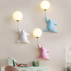 Indoor Wall Lamp with Bear Balloon Motif