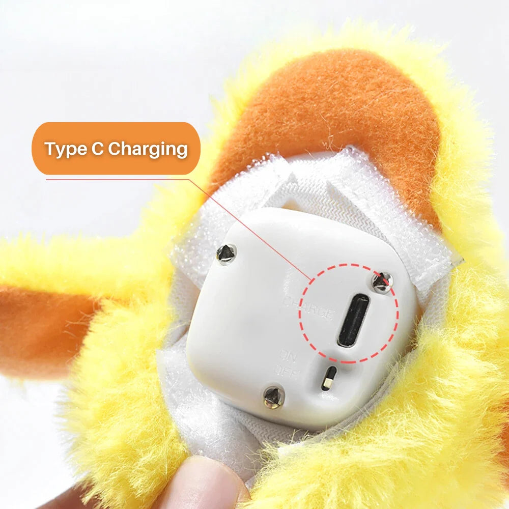 Interactive Cat Toy | Fluttering Wings & Quacking Sound | Rechargeable