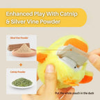 Interactive Cat Toy | Fluttering Wings & Quacking Sound | Rechargeable