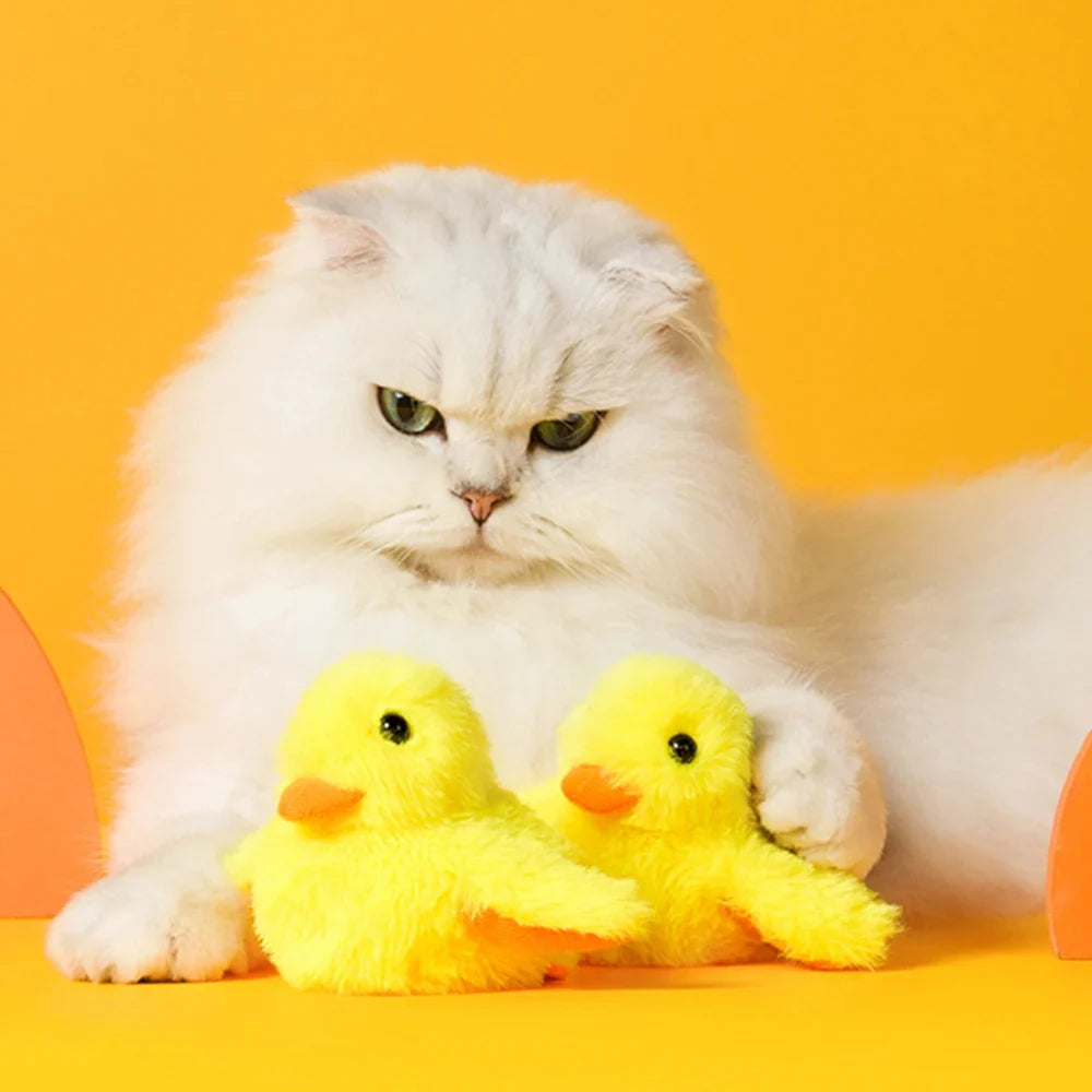 Interactive Cat Toy | Fluttering Wings & Quacking Sound | Rechargeable