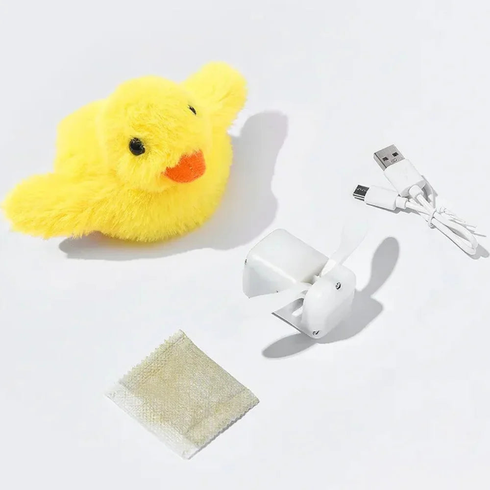 Interactive Cat Toy | Fluttering Wings & Quacking Sound | Rechargeable