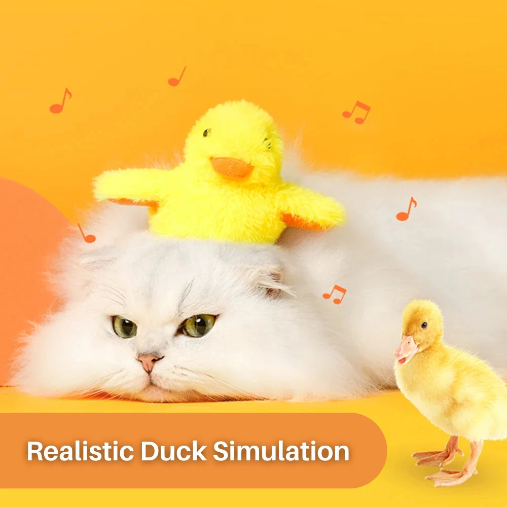Interactive Cat Toy | Fluttering Wings & Quacking Sound | Rechargeable