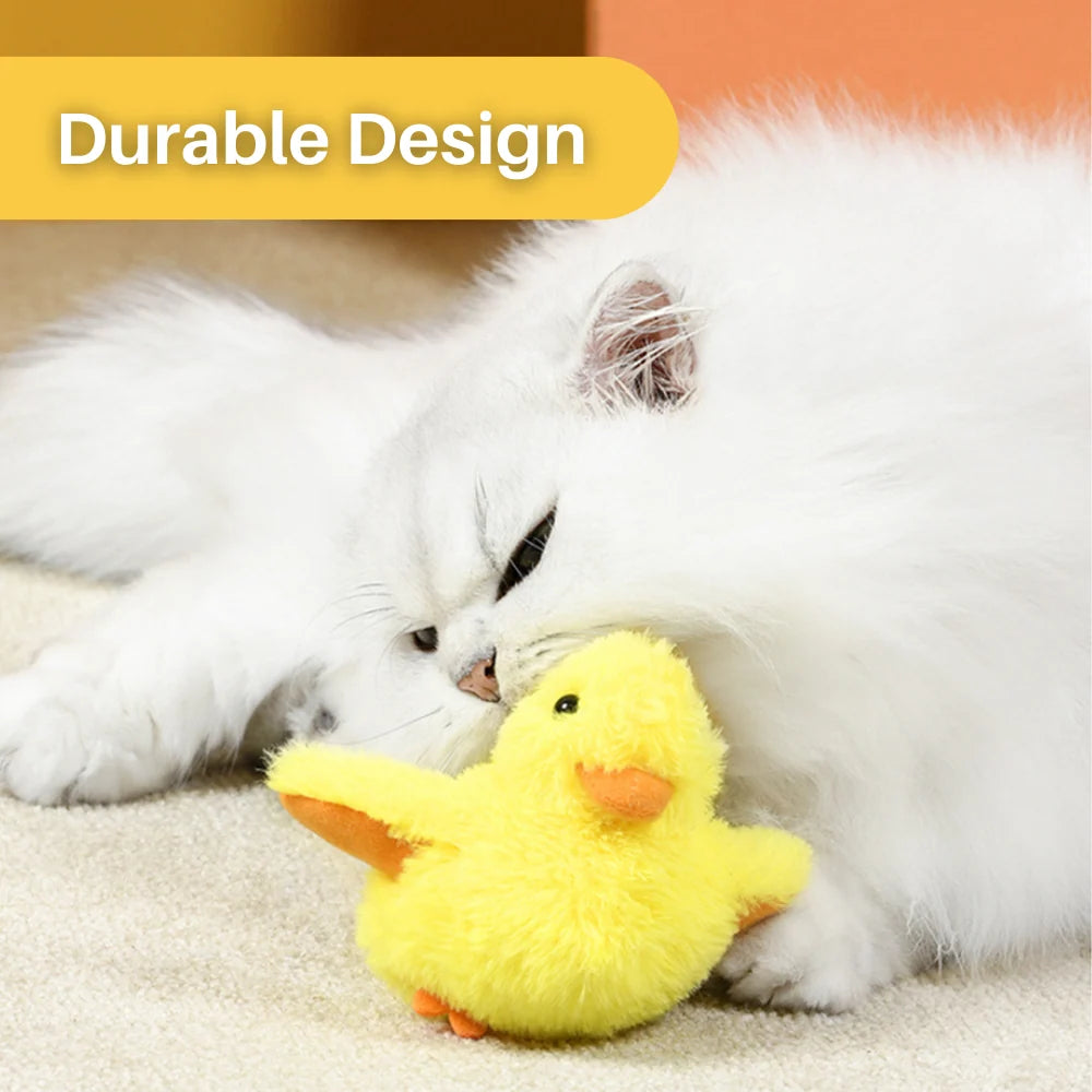 Interactive Cat Toy | Fluttering Wings & Quacking Sound | Rechargeable