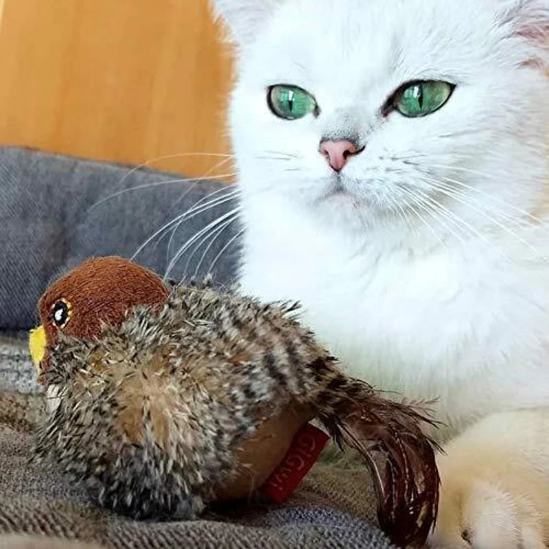 Interactive Cat Toy | Realistic Chirp & Motion | Rechargeable
