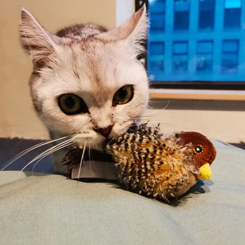 Interactive Cat Toy | Realistic Chirp & Motion | Rechargeable