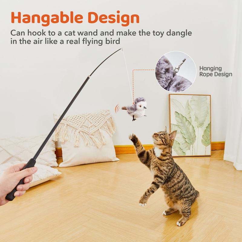 Interactive Cat Toy | Realistic Chirp & Motion | Rechargeable