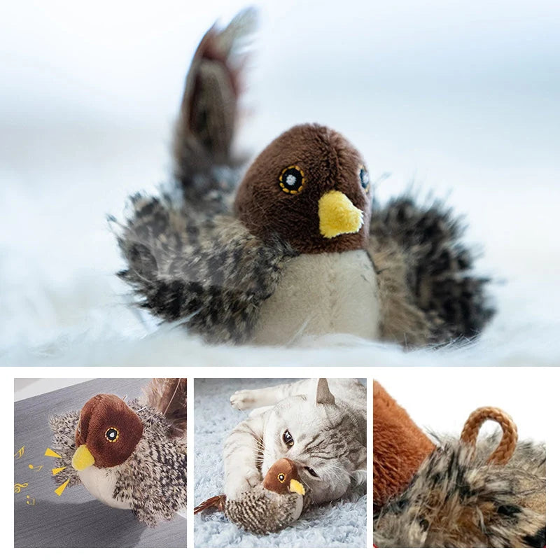 Interactive Cat Toy | Realistic Chirp & Motion | Rechargeable