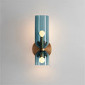 Interior Wall Light | Glass Shade & Metal Frame | Blue, Gray & White
