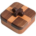 Jewelry Organizer Box | Two-Tone Banded Lid & Sliding Cross Opening