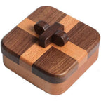 Jewelry Organizer Box | Two-Tone Banded Lid & Sliding Cross Opening