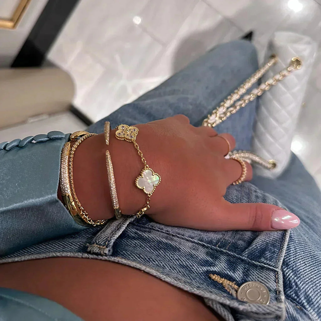 Jewelry Set | Mother-Of-Pearl & 18 Carat Gold-Plated | 3-Piece Set